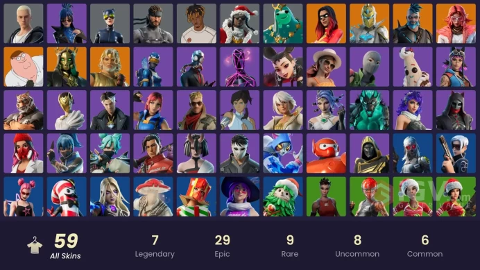 PC,PSN,XBOX 59 SKINS FA - JOLTARA,KORRA,CATWOMAN,DESERT DAWN LYRIC,CAMILLE,ISO,SLIM SHADY,SURF WITCH RK1383