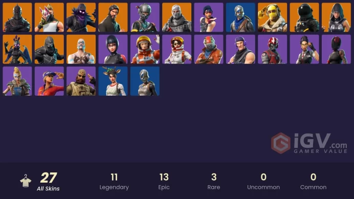 PC,PSN,XBOX 27 SKINS FA - BLACK KNIGHT - ELITE AGENT,RAVAGE,RAPTOR,SHADOW OPS,RUST LORD - FLOSS - TAKE THE L - MAKO RK1388