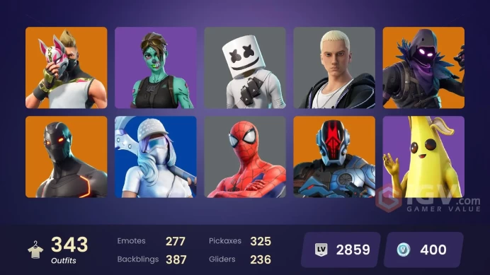 PC,PSN,XBOX 343 SKINS FA - OG PARADIGM - MERRY MINT AXE - DB SKINS,RICK,THANOS,ARIANA,LARA CROFT,MORTY,BLACK WIDOW,KOR,PHAEDRA,DEMI,EDDIE BROCK