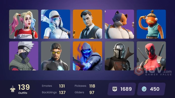 PC,PSN,XBOX 139 SKINS FA - GALAXY SCOUT,GOKU,CRACKSHOT,STORM,BEERUS,TONY STARK,VENOM,GAARA,LARA CROFT,GAARA,NARUTO RK1404
