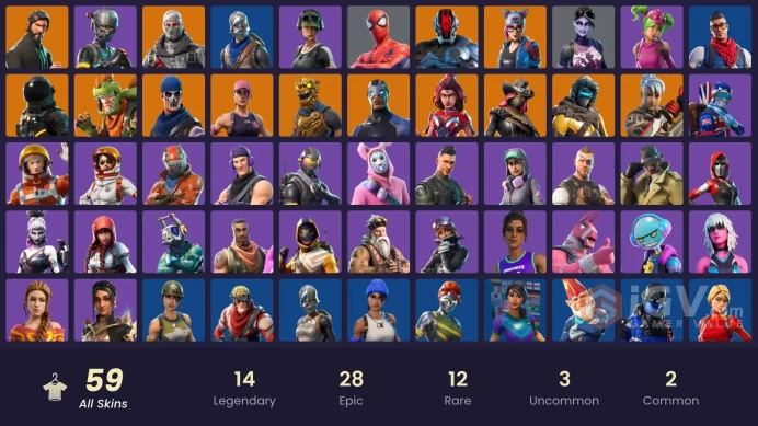 PC,PSN,XBOX 59 SKINS FA - STW - BLUE SQUIRE - REAPER - SLEUTH,BATTLEHOUND,DARK BOMBER,CHROMIUM RK1345