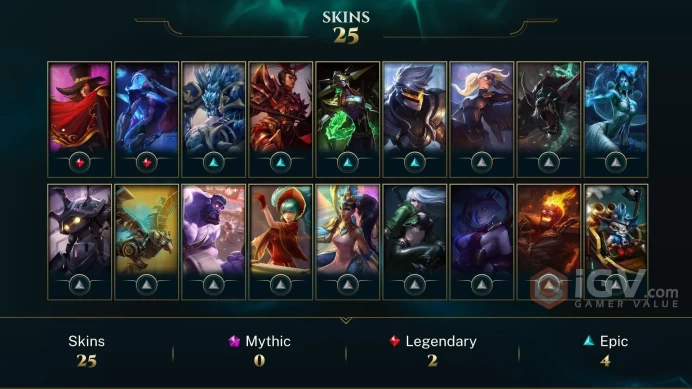 Cuenta LOL LAN | Nivel 109 | 25 Skins | Full Access