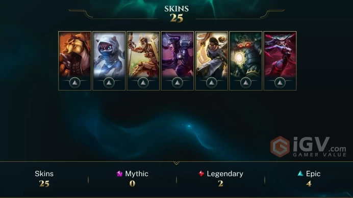Cuenta LOL LAN | Nivel 109 | 25 Skins | Full Access