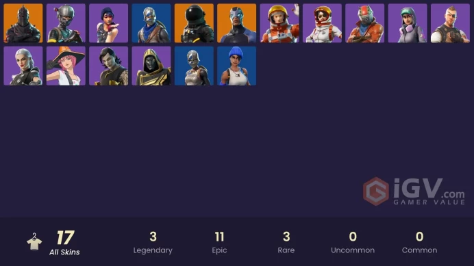 PC,PSN,XBOX 17 SKINS FA - BLACK KNIGHT - ELITE AGENT - TAKE THE L - FLOSS - MAKO RK1372