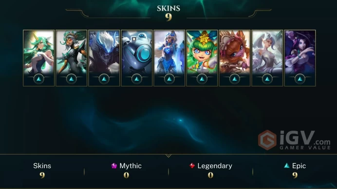 [EUW] - Gold IV / 9 Skin / Changeable Mail | Instant Delivery | Lifetime Warranty | 100% Handmade & Secure | 24/7 Support