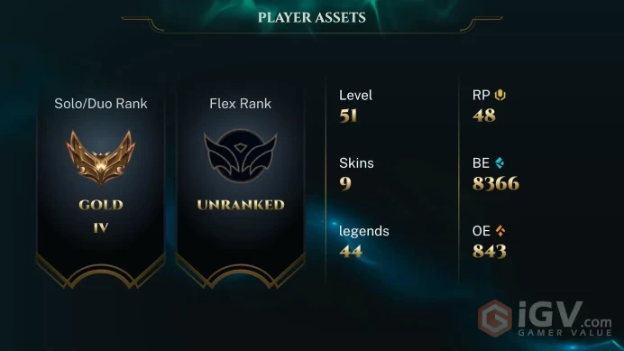 [EUW] - Gold IV / 9 Skin / Changeable Mail | Instant Delivery | Lifetime Warranty | 100% Handmade & Secure | 24/7 Support
