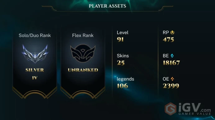[EUW] - Silver IV / 25 Skin / Changeable Mail | Instant Delivery | Lifetime Warranty | 100% Handmade & Secure | 24/7 Support