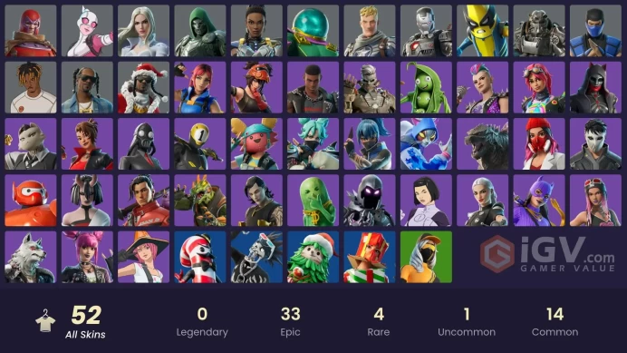 PC,PSN,XBOX 52 SKINS FA - JUICE WRLD,SNOOP DOGG,DOOM,BONEJAMIN,KEISHA CROSS,SIR RAVEN RK1479