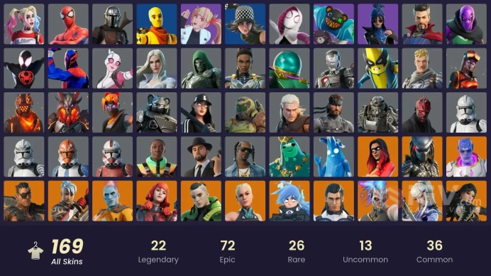 PC,PSN,XBOX 170 SKINS FA - BLIZZARD BOMBER,BLAZE,MANDALORIAN,JOLTARA,EREN,DARTH MAUL,DOOM,HARLEY,KORRA,SPIDER-GWEN,SNOOP DOGG,ASTRA,MILES MORAL