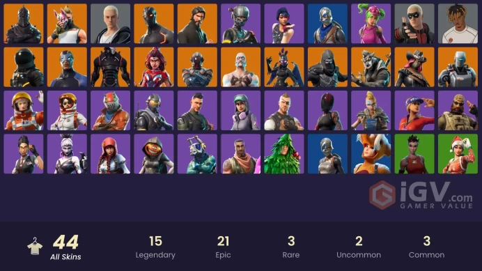 PC,PSN,XBOX 43 SKINS FA - BLACK KNIGHT - REAPER - OMEGA,SLIM SHADY,JUICE WRLD - TAKE THE L - FLOSS RK1498