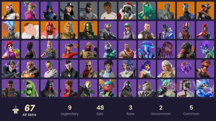 PC,PSN,XBOX 67 SKINS FA - ROGUE AGENT,MADCAP,JUICE WRLD,ACES WILD,KORRA,CERBERUS,FELINA,PETER GRIFFIN RK1411