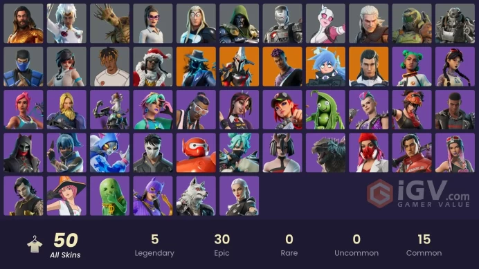 PC,PSN,XBOX 50 SKINS FA - DEADEYE,SANTA DOGG,STORM,DOOM,GROOT,GERALT,SUBZERO,VALENTINA,THOR RK1412
