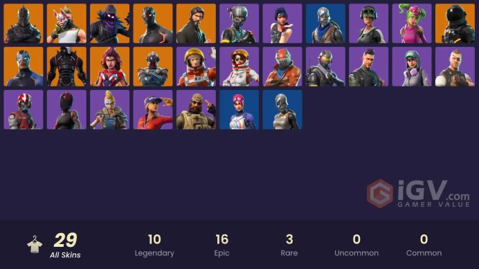 PC,PSN,XBOX 28 SKINS FA - BLACK KNIGHT - REAPER - OMEGA,BRITE BOMBER - FLOSS - TAKE THE L - MAKO RK1435