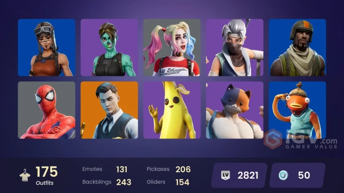 FA | 175 skins | Renegade Raider | Aerial Assault Trooper | Gold Meowscles | Gold Brutus | Gold Midas | Shady Doggo | The Ice King | Valeria