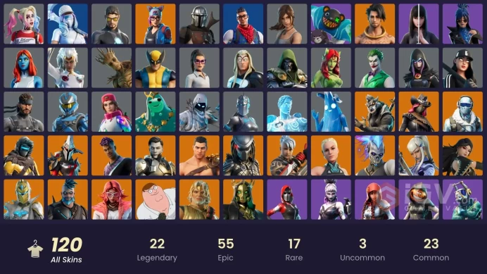 FA | 120 skins | Prodigy | Mizuki | Paradigm (Reality-659) | Fade | Midas Rex | Dire | Hades | Era | Lynx | Spectra Knight | Calamity | Ronin