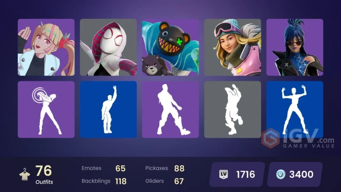 FA | 76 Skins | Dark Red Knight | Mecha Strike Navigator | Spectra Knight | J Balvin | Leonardo | Solid Snake | 3400 VB