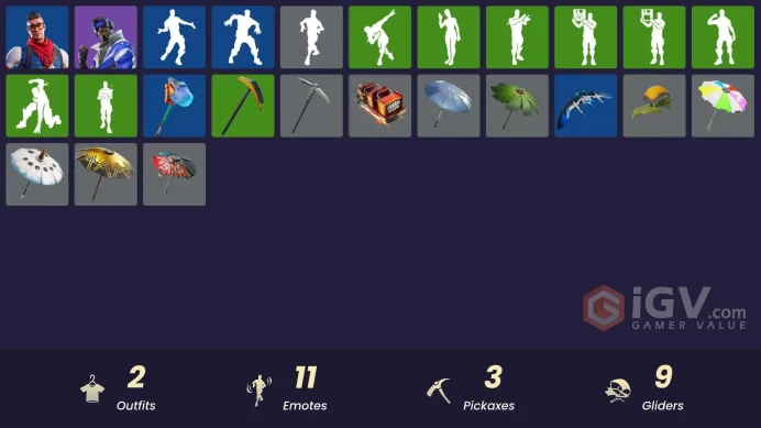 [PSN/XBOX/PC] 2 skins | Blue Striker | Prodigy | Tabulator | Blue Shift | Arroyo Pack | Beachcomber | Uplink | Trail Tote | Clawz Retro