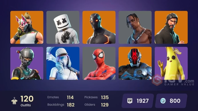 FA - [XBOX/Switch/PC] 120 skins | OG STW | The Reaper | Elite Agent | Blue Team Leader | Travis Scott | Trilogy | Rogue Agent | Carbon Commando 