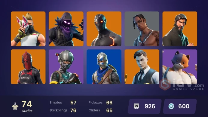 #25 [PC/XBOX/PSN/SWITCH] 74 skins | OG STW | The Reaper | Blue Squire | Royale Knight | Elite Agent | Travis Scott | Gold Brutus | Gold Midas | 