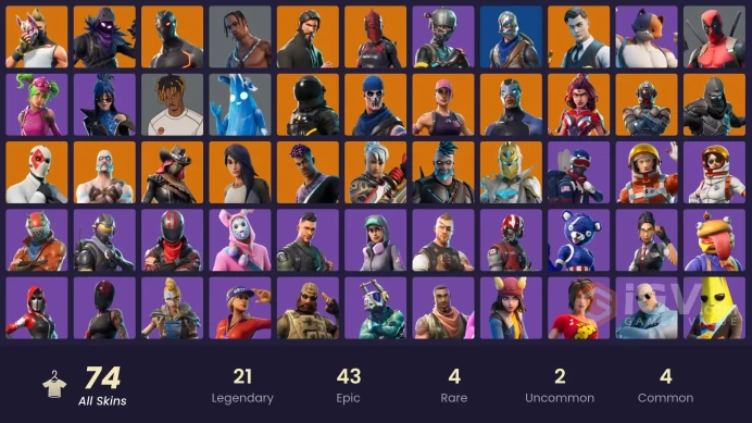 #25 [PC/XBOX/PSN/SWITCH] 74 skins | OG STW | The Reaper | Blue Squire | Royale Knight | Elite Agent | Travis Scott | Gold Brutus | Gold Midas | 