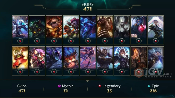 EUW / EM4 %67WR  - 172 Champ - 471 Good Skins(3 Ultimate, 12 Mythic, 35 Legendary, 218 Epic) - SAFETY -  FULL ACCES - LIFETIME WARRANTY -CHEAP