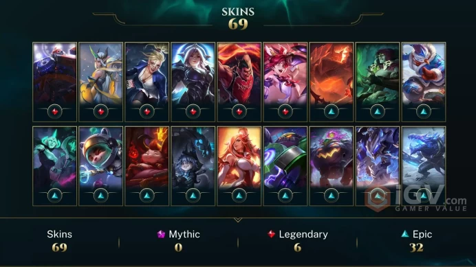 EUW -(S16) BRONZE 3(60LP) - 161 Champ - 69 Good Skins(6 Legendary, 32 Epic) - 15.4K BE -S7 ACC- FULL ACCES- SAFETY - CHEAP