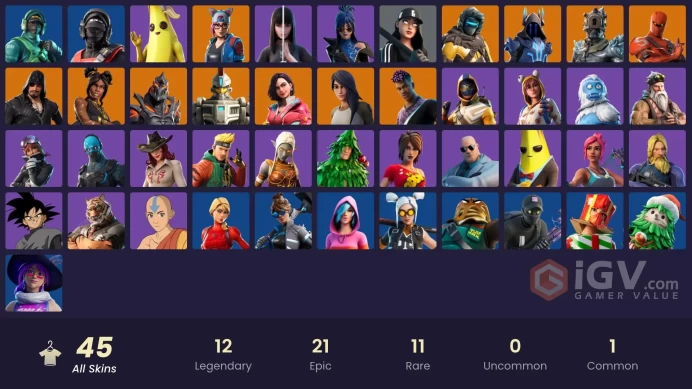 [PC/PSN/XBOX] 45 skins | Stealth Reflex | Reflex | Blackheart | The Ice King | Lynx | Sentinel | Luxe |	Y159