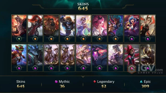 645 SKIN | 42K+ BE | 862 LVL | GOLD III | MAIL CHANGEABLE LEAGUE OF LEGENDS ACCOUNT