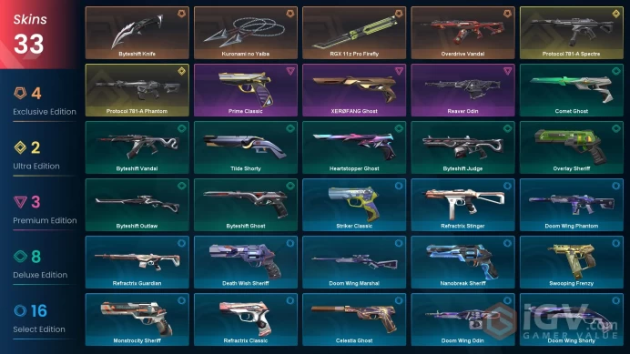 EU/TR | Kuronami no Yaiba, RGX 11z Pro Firefly, Protocol 781-A Phantom, XERØFANG Ghost, Protocol 781-A Spectre, Reaver Odin, Prime Classic