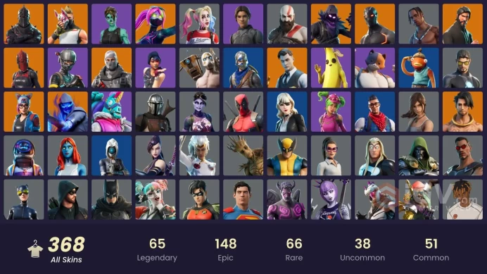 342 skins | Black Knight | Travis Scott | Kratos | Blue Team Leader | The Reaper | FULL ACCESS