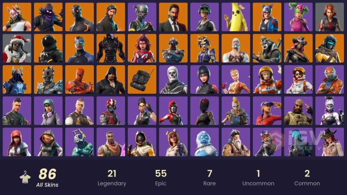 [PC/PSN/XBOX] 86 skins | The Reaper | Take The L | Elite Agent | Raven | Peely | Laugh It Up | Catalyst | Drift | Rust Bucket 	agg1