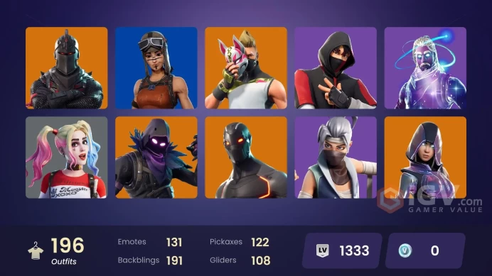 172 skins | Black Knight | Galaxy | IKONIK | The Reaper | Glow | FULL ACCESS