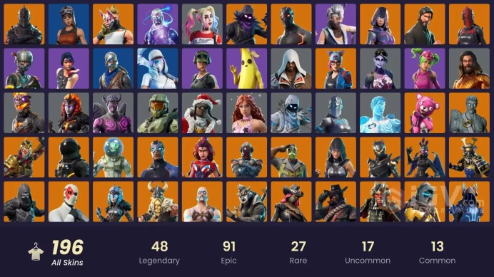 172 skins | Black Knight | Galaxy | IKONIK | The Reaper | Glow | FULL ACCESS