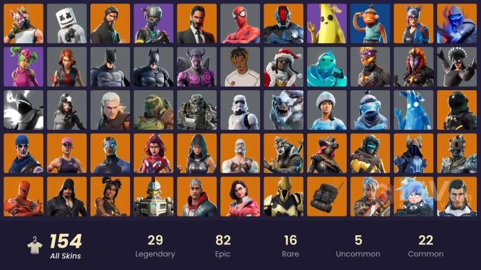 PC/PSN/Xbox/Nintendo 154 skins | OG STW | The Reaper | Elite Agent | WORLD CUP | Clutch | Grind | Rogue Agent | Zenith | The Ageless | Lynx | Ca