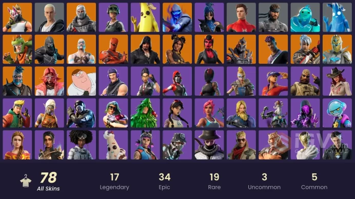 [PC/PSN/XBOX] 79 skins | Sub Commander | Havoc | Trailblazer | Enforcer | Ruin | Omegarok | Fade | Peter Griffin |	agg22