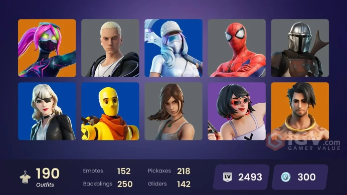 PC/PSN/Xbox/Nintendo 190 skins Leviathan Axe | Vivi Chroma | Fixer | Sultura | Specter Inspector | Cloud Striker | Mizuki | Valeria | Joltara | 