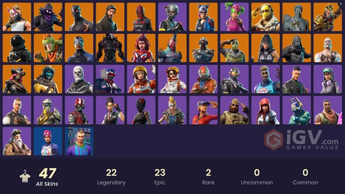 [PC/PSN/XBOX/] 47 skins | The Reaper | Elite Agent | Omega (stage 5) | Rogue Agent | Zenith | Sky Stalker | Raptor |	N208