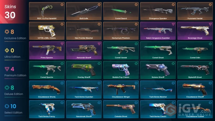 40 EU/TR Market & V25 ACT5 Immo I & RGX Karambit-Mystbloom Kunai-Bolt Knife-Sovereign Ghost-Kuronami Vandal-Aemondir Sheriff-Nocturnum Phantom