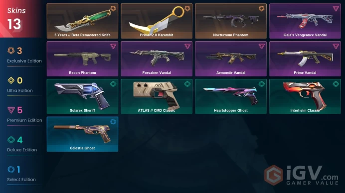 47 EU/TR Market & V25 ACT6 Ascendant II & 5 Years Knife-Prime//2.0 Karambit-Nocturnum/Recon Phantom-Prime/Gaia's/Aemondir/Forsaken Vanda