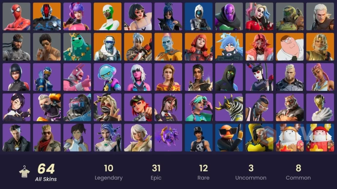 FA - [PSN/XBOX/PC] 64 skins | Ronin | Zeus | Nezumi | The Origin | Backlash | Valeria | The Foundation | Frostbite | The Imagined |Peter Griffin