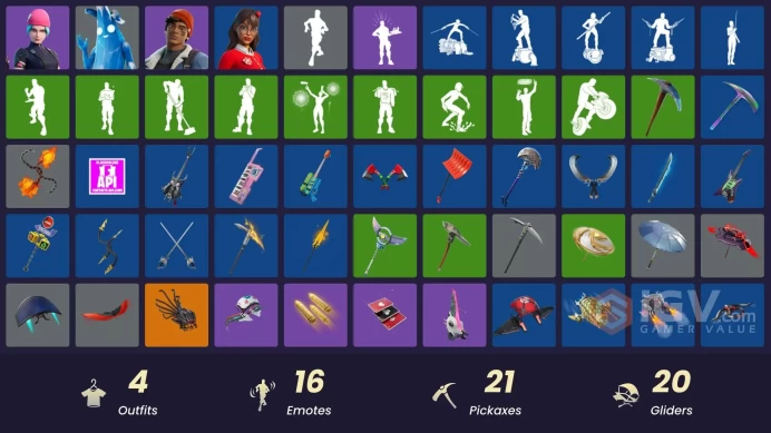 [PSN/XBOX/Switch/PC] 4 skins | Wildcat | Polar Peely | Krisabelle | Piñata Brian | Shattered Halo Ring | Dreamer's Two-Shot | Ancestral Bloom
