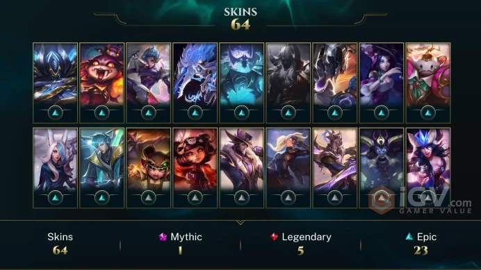  VN  63 SKINS  172 CHAMPIONS  171 LEVEL  INSTANT DELIVERY  FULL ACCESS  EQbGk 
