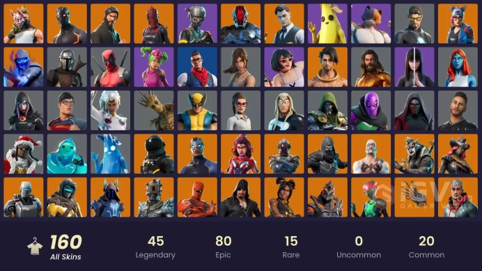 PC/PSN/Xbox/Nintendo 160 skins | The Reaper | Elite Agent | Blue Team Leader | Gold Midas | Gold Brutus | Point Patroller | Sultura | Cloud Stri
