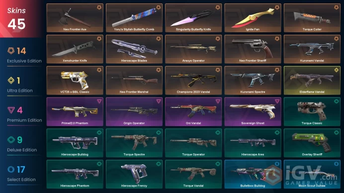 26 EU/TR Market&V25 ACT2 Dia II &Ignite Fan- 2023 Vandal-Sing Knife-Xeno Knife-Yoru Butter-VCT 25 Classic-Kuronomi/EF-Oni Vandal&Insant Delivery