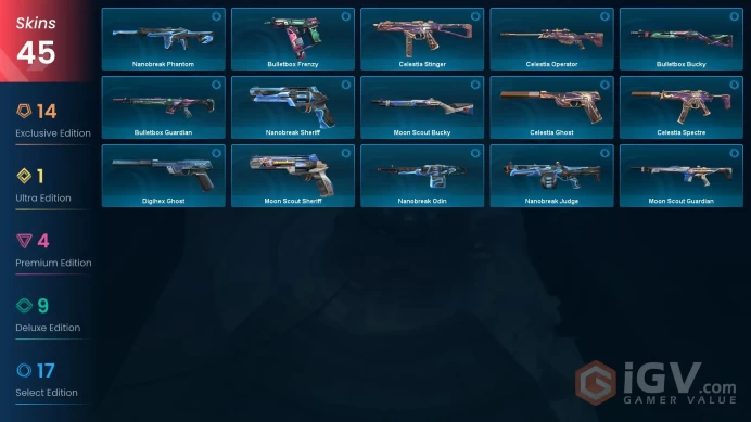 26 EU/TR Market&V25 ACT2 Dia II &Ignite Fan- 2023 Vandal-Sing Knife-Xeno Knife-Yoru Butter-VCT 25 Classic-Kuronomi/EF-Oni Vandal&Insant Delivery