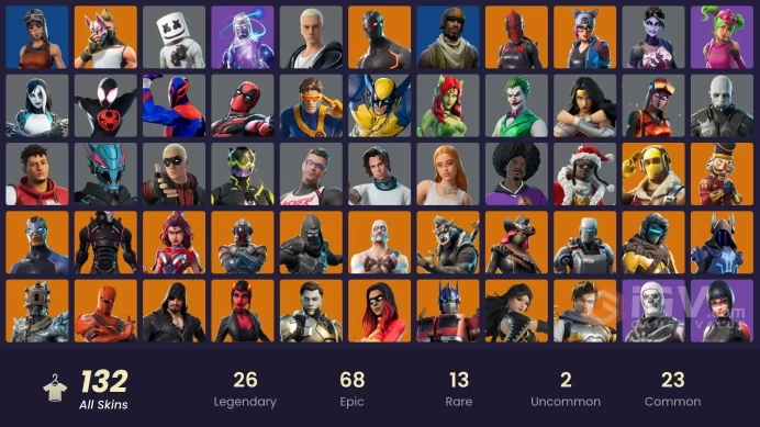 [PC] 131 skins | Renegade Raider | Aerial Assault Trooper | Galaxy | Omega (stage 5) | Zenith | Joltara |	GG1
