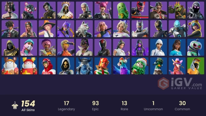(PC PSN XBOX) 154 skins | The Ageless | Kymera | Peter Griffin | Nezumi | The Imagined | Joey | Renzo the Destroyer | Menace | Backlash | The Fo