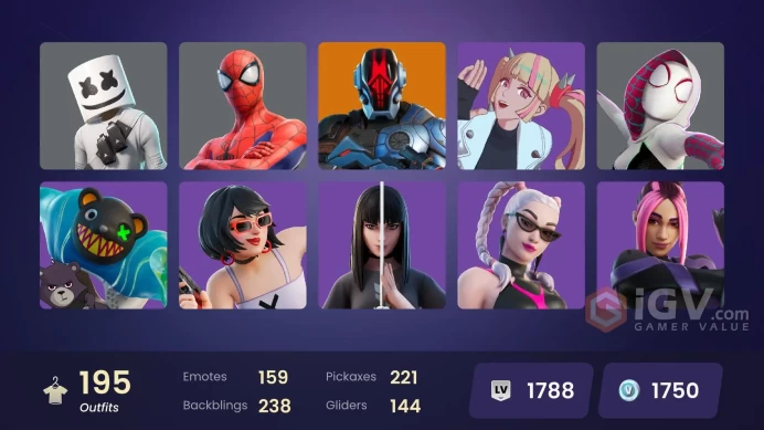 (PC PSN XBOX) 195 skins | The Ageless | Kymera | Nezumi | Mecha Cuddle Master | The Imagined | Joey | Renzo the Destroyer | Son Goku | The Found