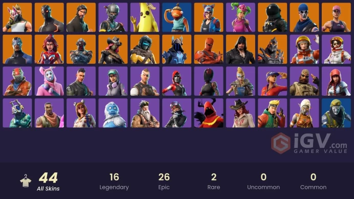 FA | 44 skins | OG STW | The Reaper | Elite Agent | WORLD CUP | Valor | The Ice King | Drift | Lynx | Calamity | Dark Voyager | Blackheart