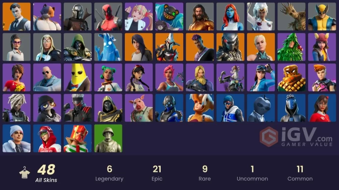 PC/PSN/XBOX | 48 skins | Gold Midas | Point Patroller | Cloud Striker | Sultura | Trilogy | Tart Tycoon | Eternal Knight | Paradigm (Reality-659